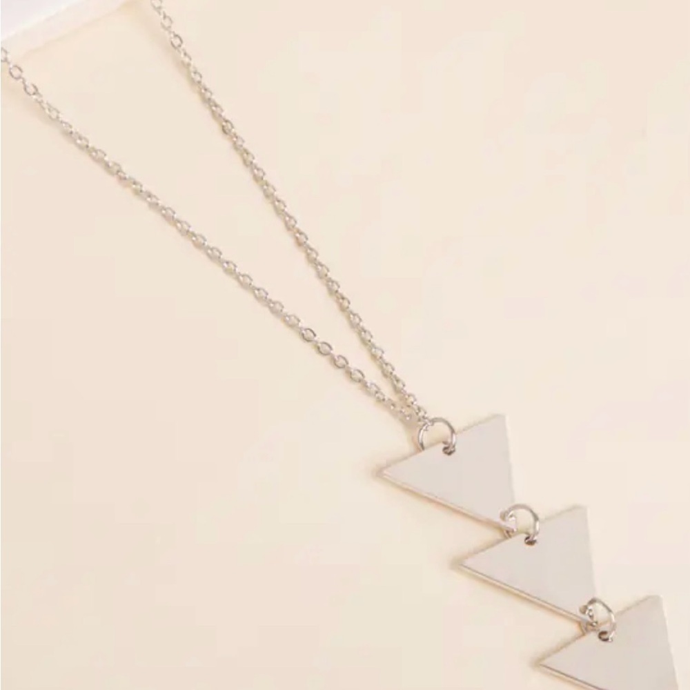 Silver Triangle Pendant Necklace